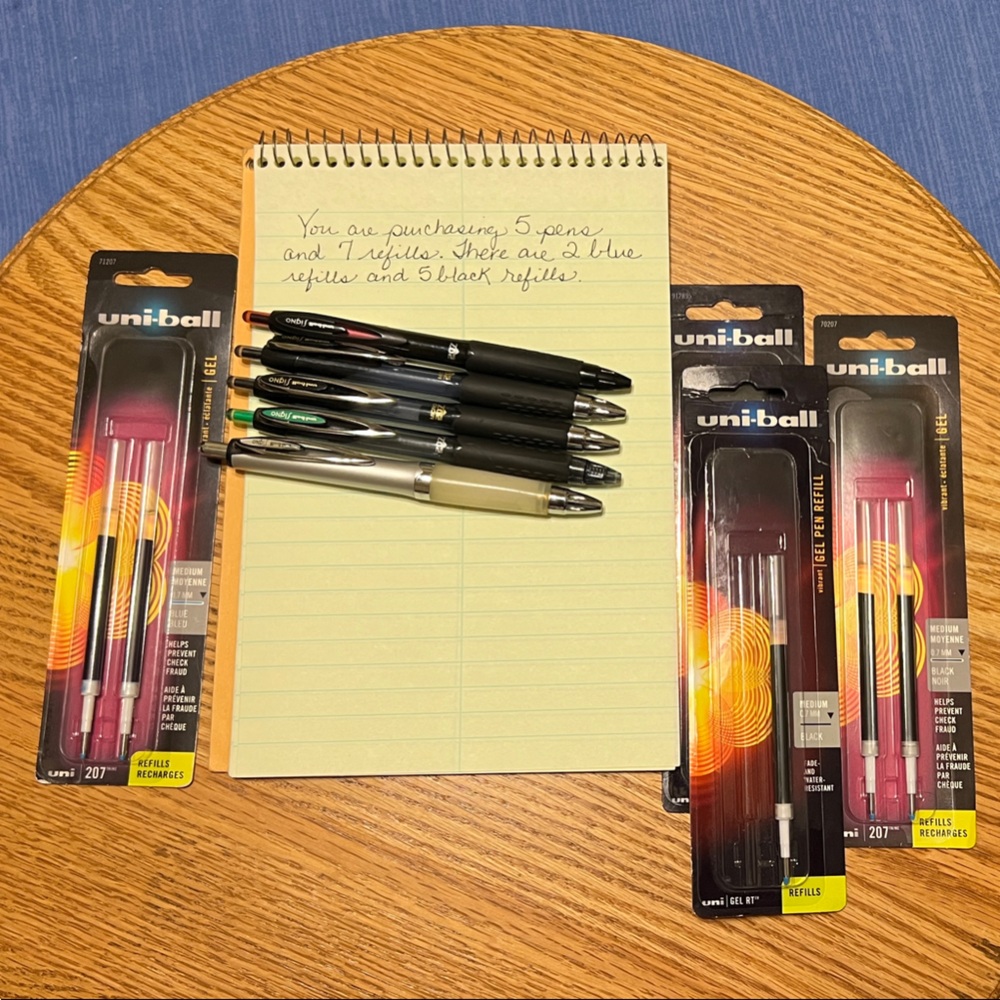 Uni-ball Gel Pens and Refills Set